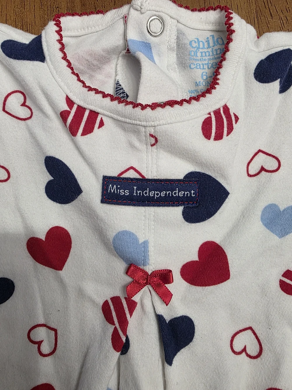 child of mine White Heart-Print Dress & Bloomer Set - Red, Navy, Light Blue